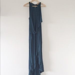 BCBG MaxAzria Teal Asymmetrical High Low Dress